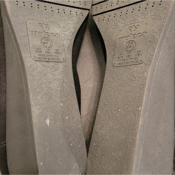 BLACK MOLECA LOW WEDGE STYLE FLAT SHOES - Picture 14 of 16